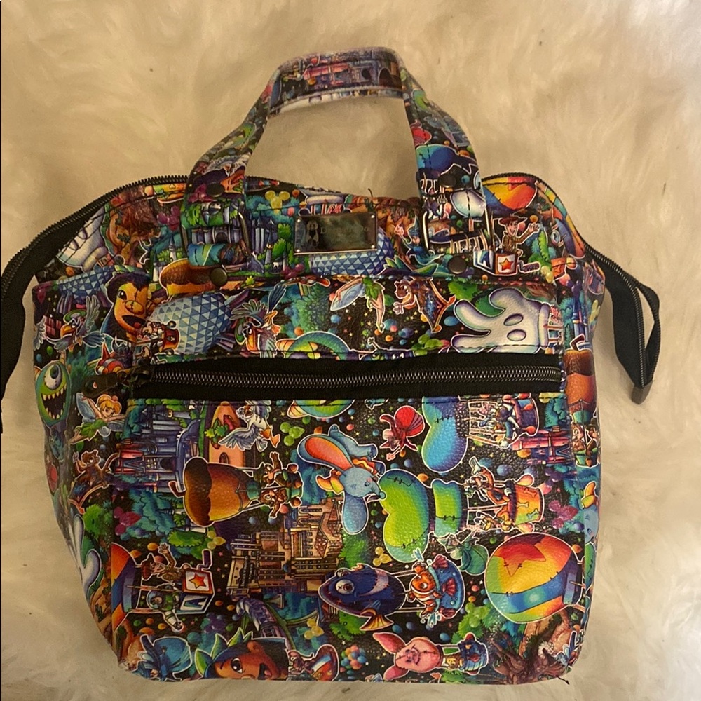 Vibrant Disney Print Tote Bag